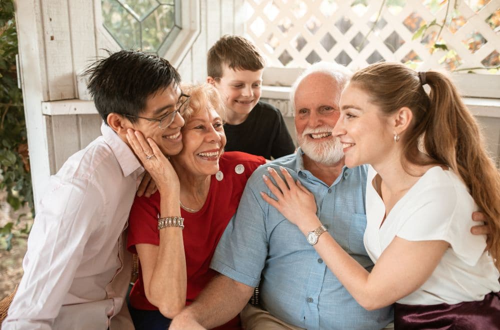 An American host family welcoming a student from Vietnam