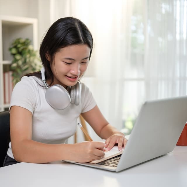 Student learning online